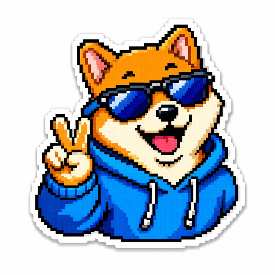 Pixel 贴纸风格效果图