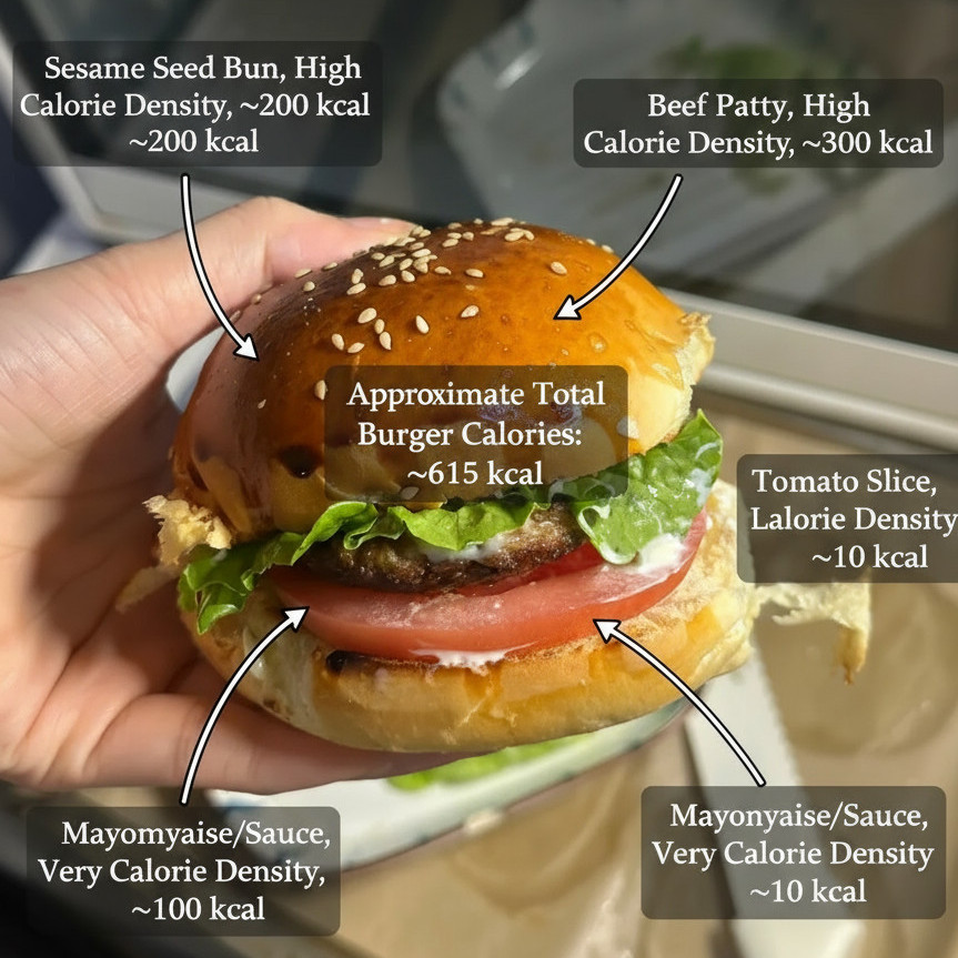 食物卡路里标注风格效果图