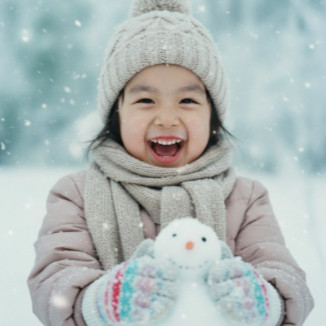 冬天玩雪（儿童）风格效果图