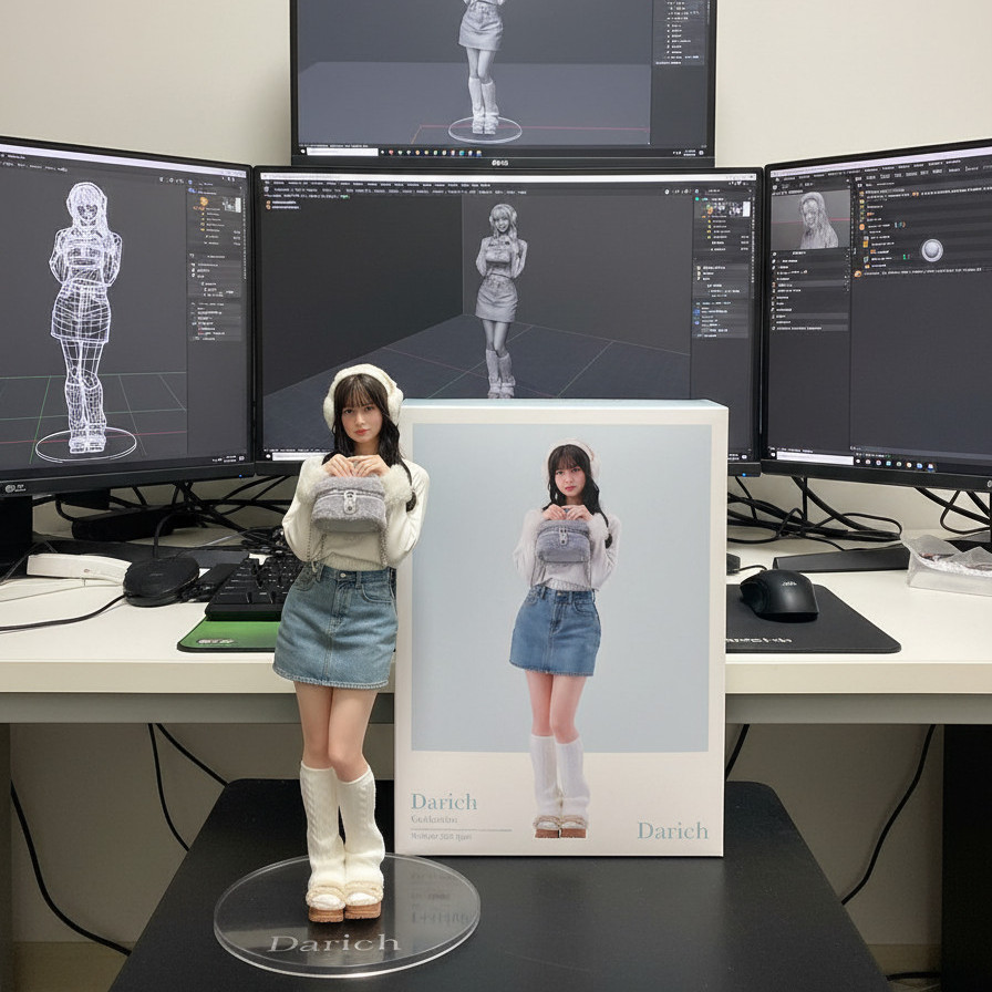 包装盒+手办风格效果图