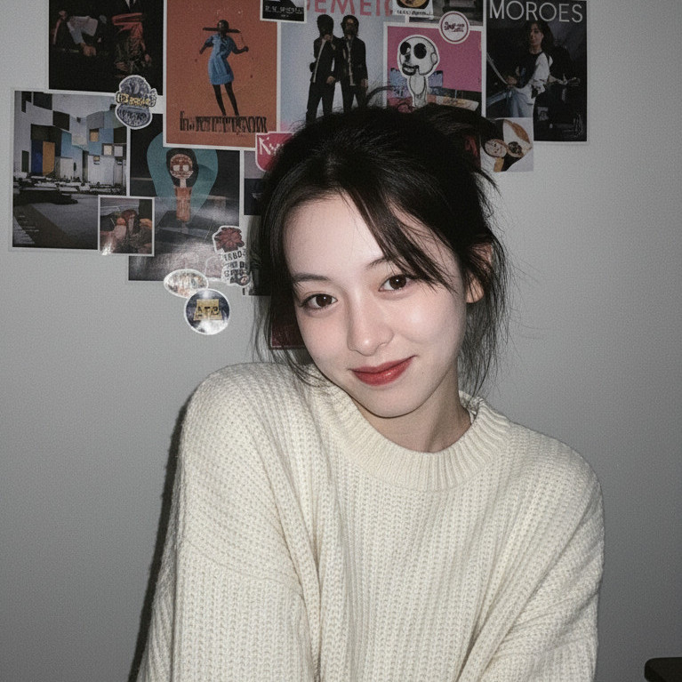 90年代风格的相机（女）风格效果图