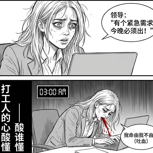 职场社畜血泪史风风格效果图