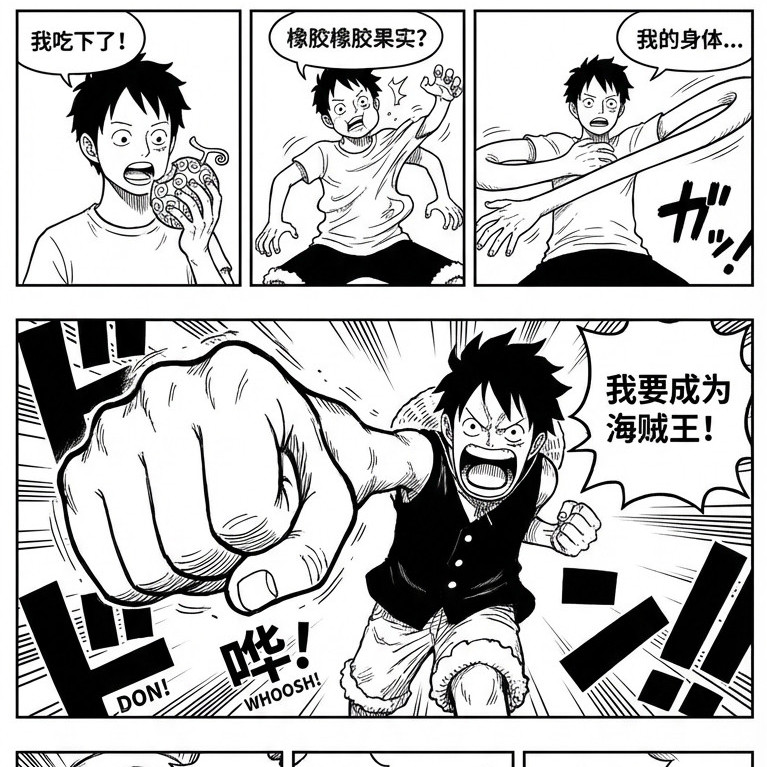 尾田荣一郎《海贼王》风风格效果图
