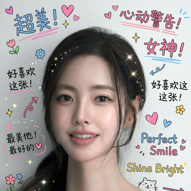 照片上的手写笔记风格效果图