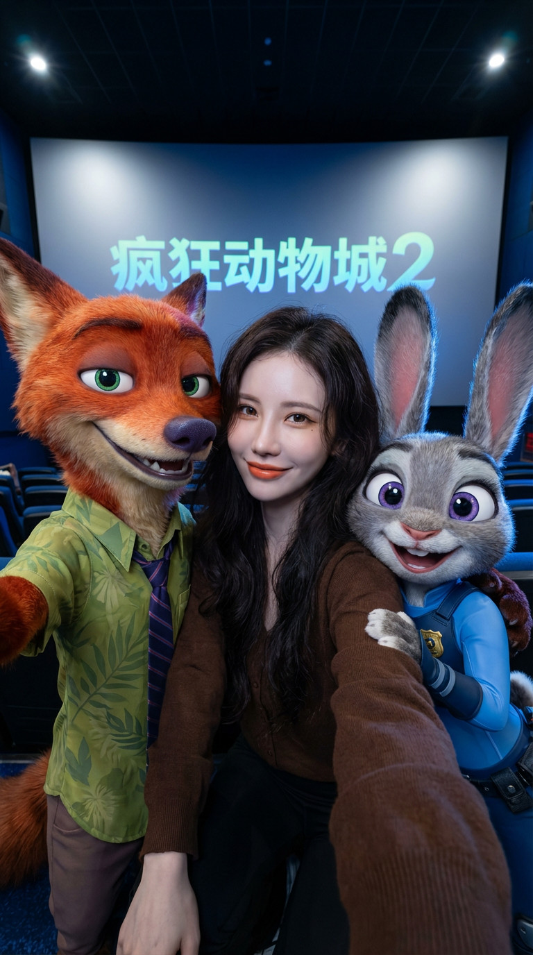 疯狂动物城2 合影效果演示