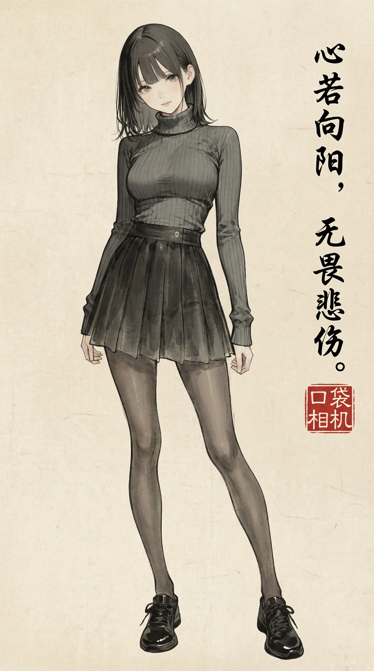 工笔风格水墨画效果预览