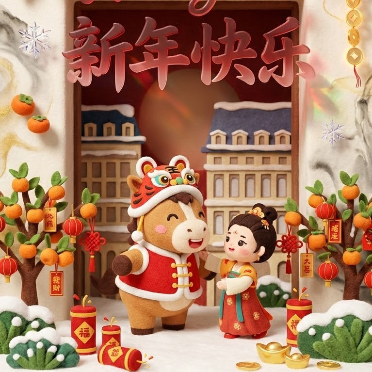 新年海报风格效果图