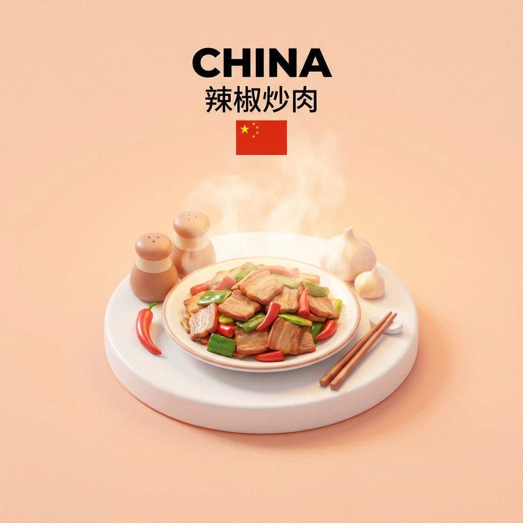 招牌菜的3D微缩风格效果图