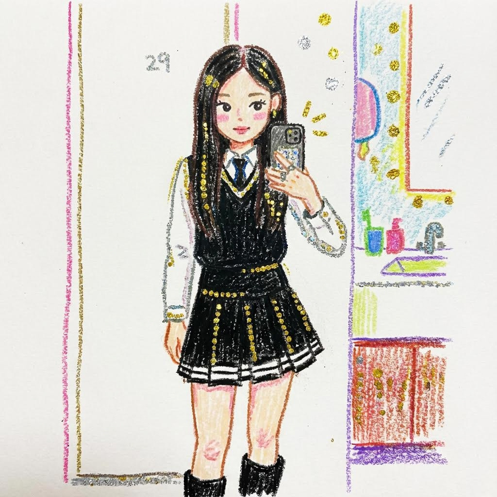 蜡笔画风格效果图