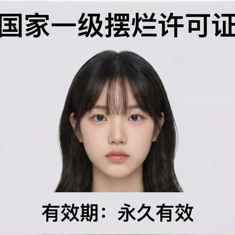 摆烂许可证风格效果图