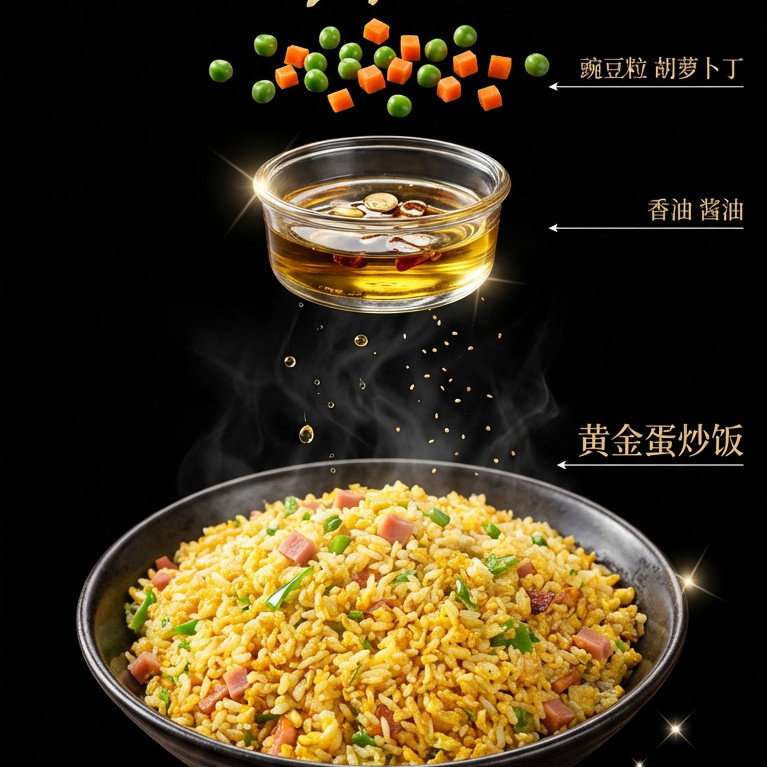 解构式呈现高端美食海报风格效果图