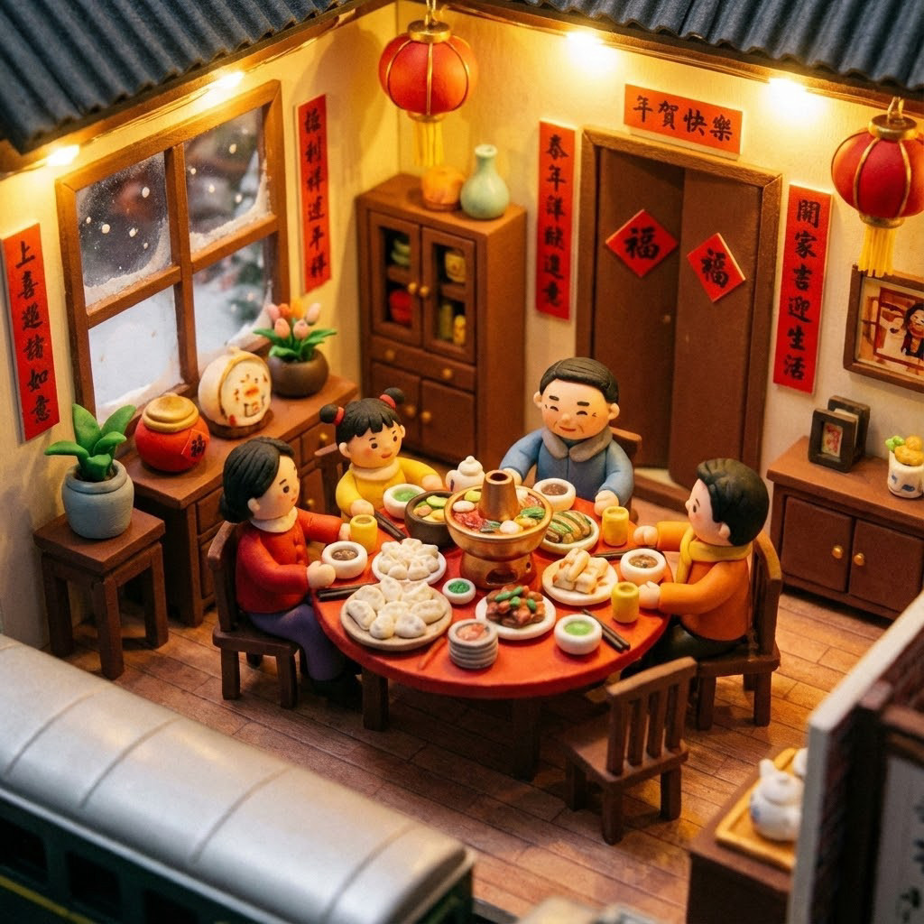 温馨的微缩场景风格效果图