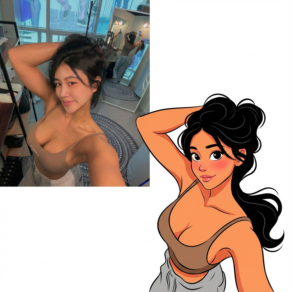 真人+Disney 卡通风格效果图