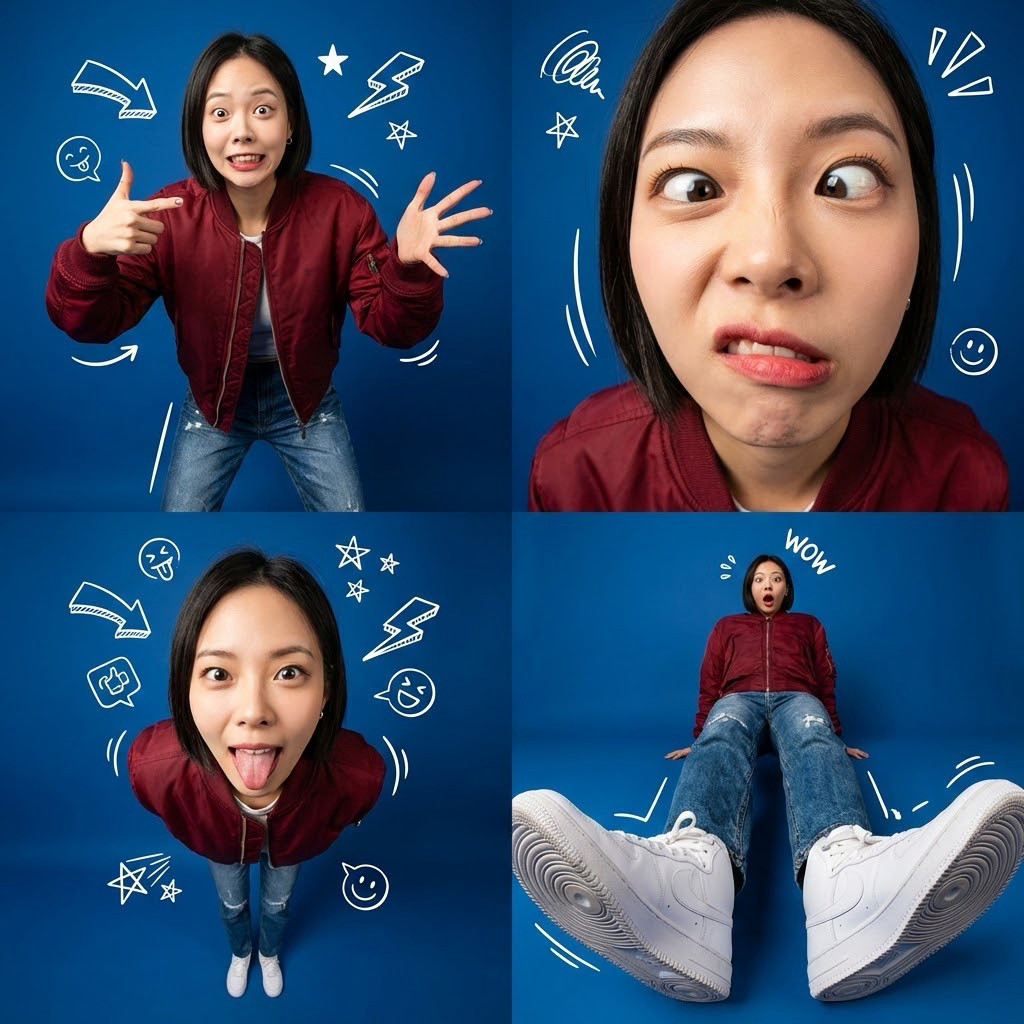 多角度带涂鸦风格效果图