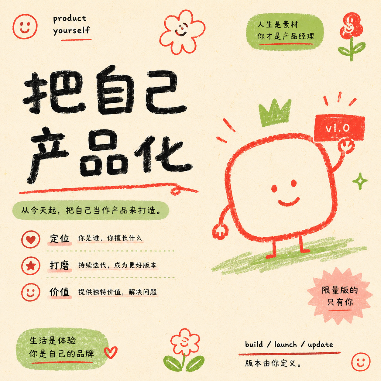 虚构趣味品牌方形海报效果演示