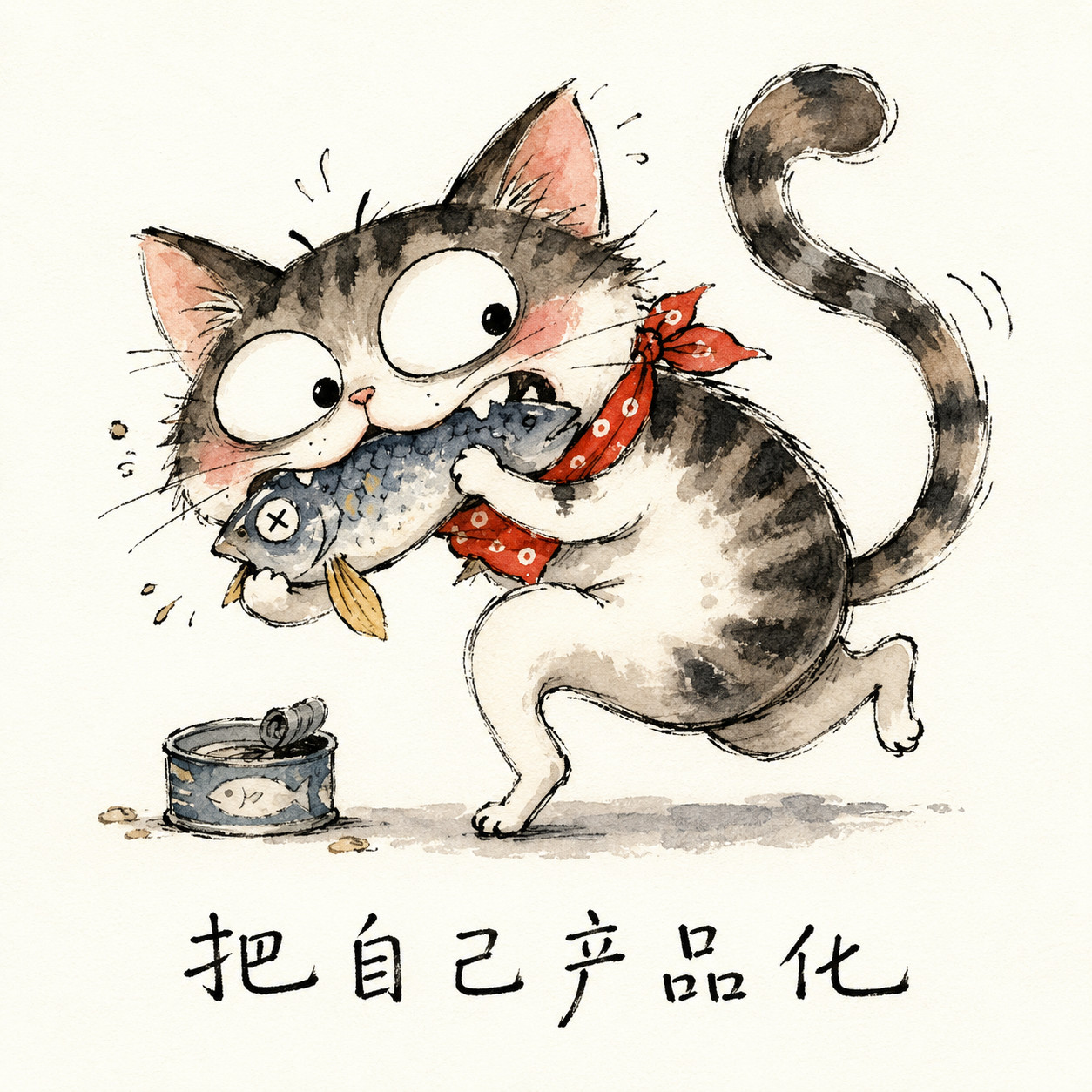 手绘漫画+金句风格效果图