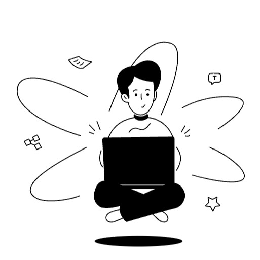 黑白简约插画风格效果图