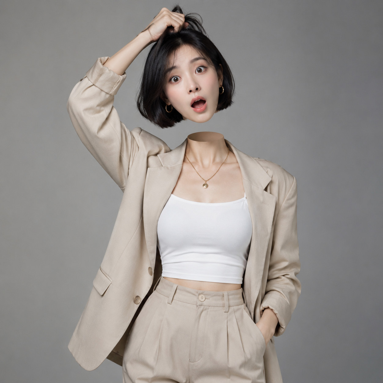 拉头发拽头风格效果图