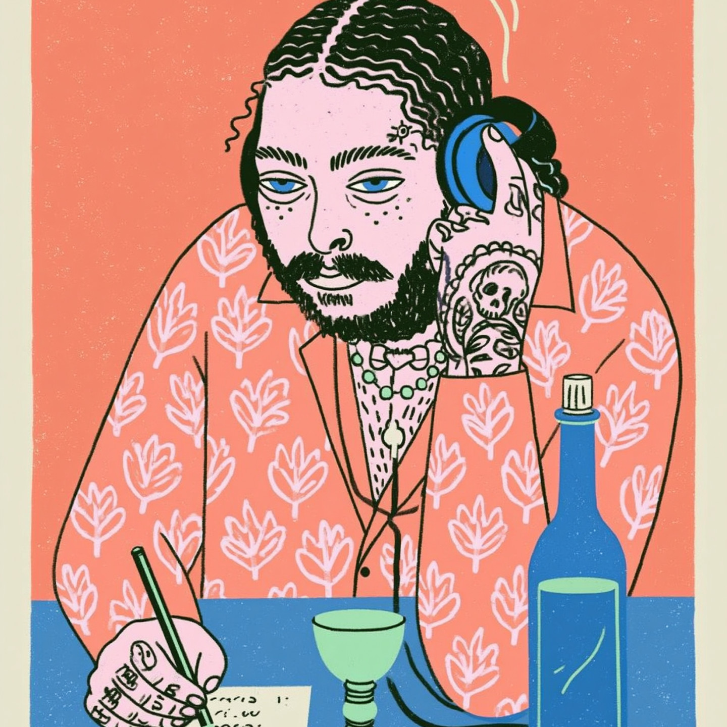 复古波普插画风格效果图